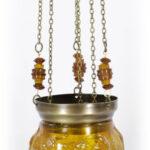 καντηλι κρεμαστο κιτρινο με φουσκαλες 2