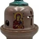 καντηλι φαναρακι μπεζ:γαλαζιο