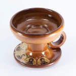 κεραμικο θυμιατο με χρυσοτυπια καφε