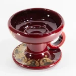 κεραμικο θυμιατο με χρυσοτυπια μπορντω