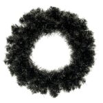 Χριστουγεννιάτικο στεφάνι μαύρο - 50εκ