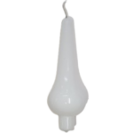 Κεριά κηροπηγίου σε σχήμα φλόγας - Λευκό