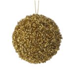 Χρυσή μπάλα για χριστουγεννιάτικη διακόσμηση - 6εκ διάμετρο