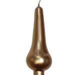 Κεριά κηροπηγίου σε σχήμα φλόγας - Χρυσό