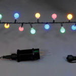 Φωτάκια χριστουγεννιάτικα 100 - Μπίλιες  - Πολύχρωμο - Πράσινο καλώδιο