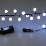 Φωτάκια χριστουγεννιάτικα 100 - Μπίλιες  - Ψυχρό λευκό - Πράσινο καλώδιο