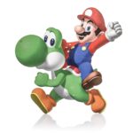 Λευκή πλακέ λαμπάδα με Super Mario και ίδια ξύλινη πλάτη - Image 2