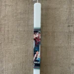 Λευκή πλακέ λαμπάδα με Ronaldo