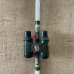 Λευκή πλαστική λαμπάδα με πλαστικά πράσινα κυάλια