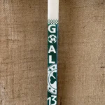 Λευκή πλακέ λαμπάδα με ντεκουπάζ ΠΑΟ