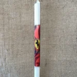 Λευκήη οβάλ λαμπάδα με ντεκουπάζ Ferrari