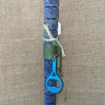 Μπλε στρογγυλή αρωματική λαμπάδα με μπρελόκ ρακέτα τέννις (Munkees)