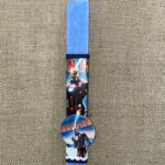 Γαλάζια πλακέ αρωματική λαμπάδα με Ironman