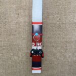 Λευκή πλακέ αρωματική λαμπάδα με ''Do not enter''