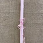 Ροζ τετράγωνη αρωματική λαμπάδα με διακοσμητικό κεραμικό ροζ ψαράκι