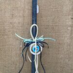 Μπλε στρογγυλή λαμπάδα με διακοσμητικό μεγάλο μάτι