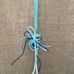 Μέντα στρογγυλή λαμπάδα με διακοσμητικό μεγάλο μάτι