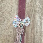 Σάπιο μήλο πλακέ λαμπάδα με ροζ μακραμέ μπρελόκ