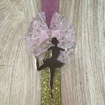 Σάπιο μήλο πλακέ λαμπάδα με πλεξιγκλάς ροζ καθρεφτάκι μπαλαρίνα