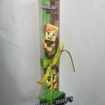 Πλακέ λευκή λαμπάδα Minecraft + μπρελόκ