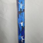 Πλακέ λευκή λαμπάδα με Έλληνα χορευτή - ζεϊμπέκικο