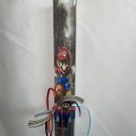 Πλακέ λευκή λαμπάδα με Super Mario σε μινιατούρα plexiglass