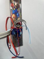 Πλακέ λευκή λαμπάδα με Super Mario σε μινιατούρα plexiglass - Image 2