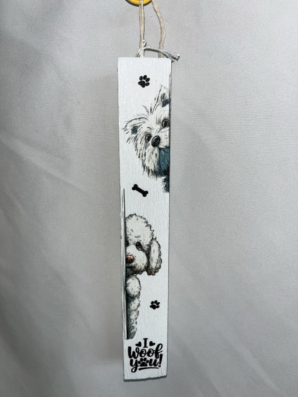 IMG_6662 – μεγάλη Πλακέ λευκή λαμπάδα με λευκό σκυλάκι - Image 1