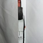 Πλακέ λευκή λαμπάδα με Εύζωνα