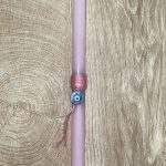 Ροζ στρογγυλή λαμπάδα με ματάκι