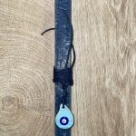 Μπλε τετράγωνη λαμπάδα με κρεμαστό μάτι για τον λαιμό