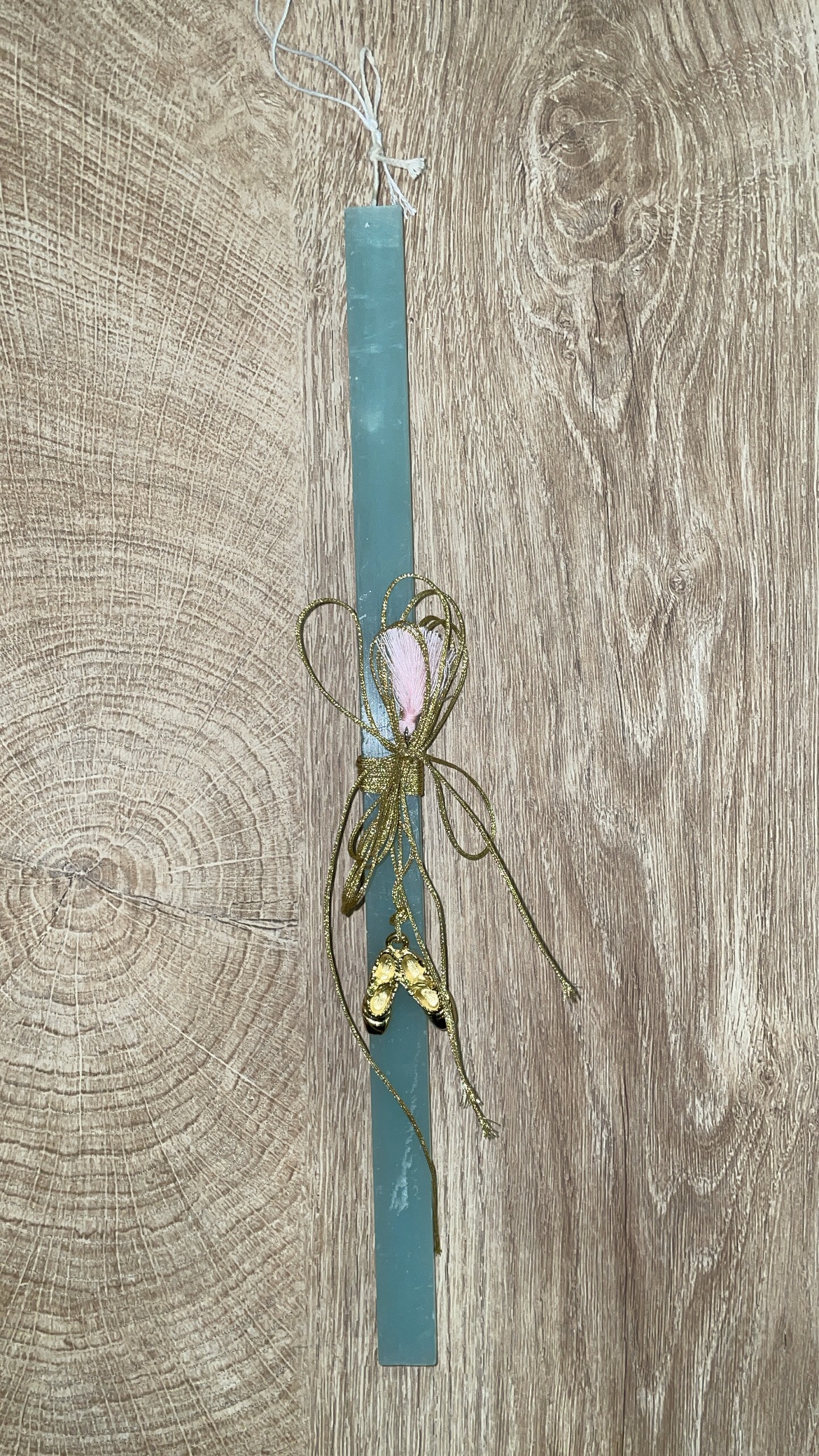 933FED19-92B2-4DCA-AA5C-03915E57F7B5 Πετρόλ τετράγωνη λαμπάδα με κρεμαστό για τον λαιμό πουέντ - Image 1