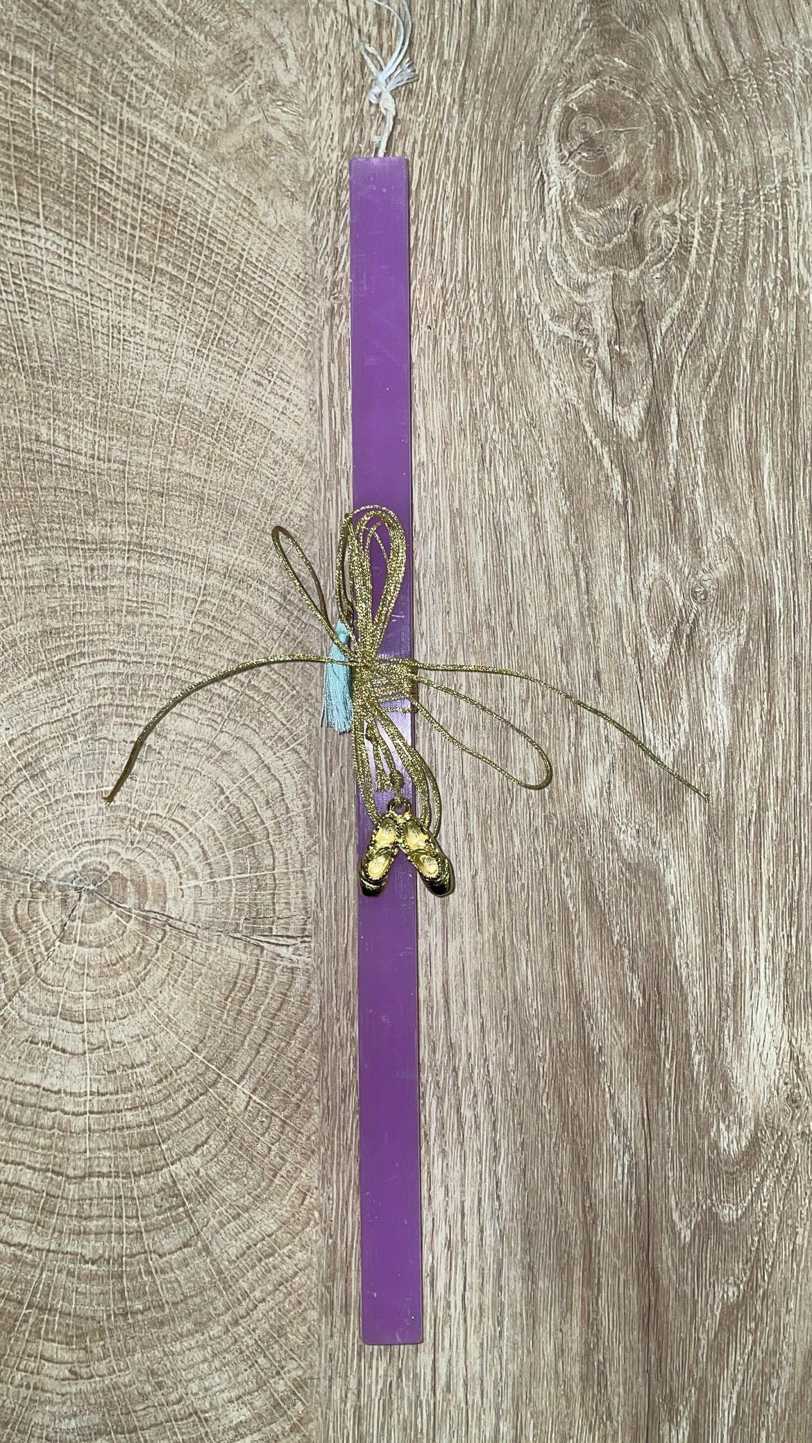 DA0A6274-74EF-4E74-9476-01E71E7103FD Φούξια τετράγωνη λαμπάδα με κρεμαστό για τον λαιμό πουέντ - Image 1