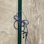 Πράσινη στρογγυλή λαμπάδα με μπρελόκ νότα