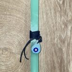 Μέντα τετράγωνη λαμπάδα με κρεμαστό μάτι για τον λαιμό