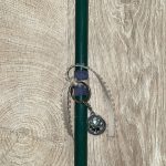 Πράσινη στρογγυλή λαμπάδα με μπρελόκ μπάλα ποδοσφαίρου